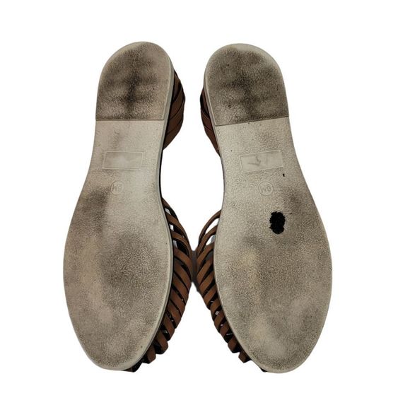 Nicole Huarache Westin Basket Weave Tan Slip On Shoes Size 6 - Picture 8 of 8